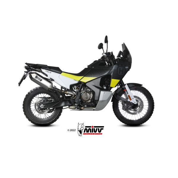 MIVV Auspuff - SLIP-ON - SPEED EDGE - EDELSTAHL fr HUSQVARNA NORDEN 901 Bj. 2022 > 2023 - HU.002.LRX
