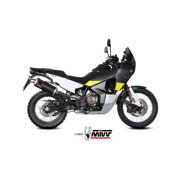 MIVV Auspuff - SLIP-ON - DAKAR - BLACK fr HUSQVARNA NORDEN 901 Bj. 2022 > 2023 - HU.002.LEKB
