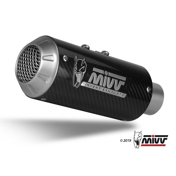 MIVV Auspuff - SLIP-ON - MK3 - CARBON fr KAWASAKI Z125 Bj. 2019 > 2023 - K.048.SM3C
