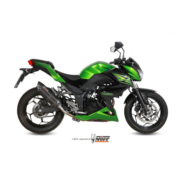 MIVV Auspuff - SLIP-ON - SUONO - BLACK fr KAWASAKI NINJA 300 Bj. 2013 > 2016 - K.038.L9
