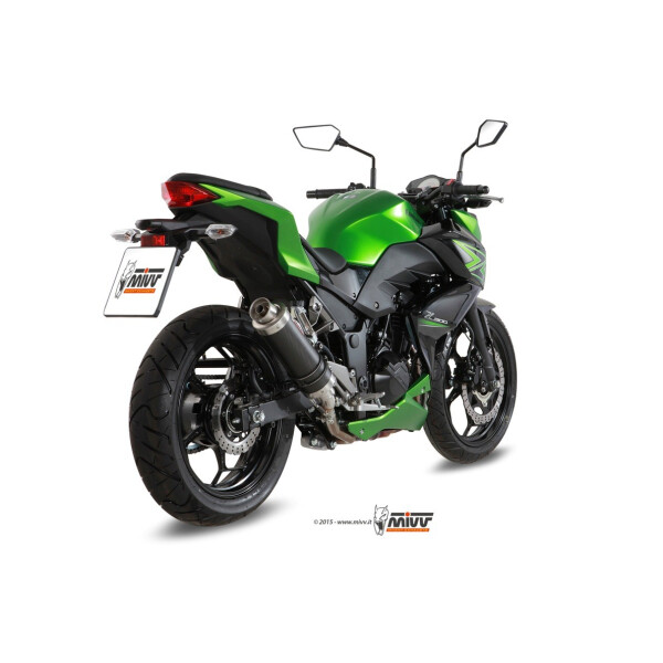 MIVV Auspuff - SLIP-ON - GP - CARBON fr KAWASAKI Z300 Bj. 2015 > 2016 - K.038.L2S