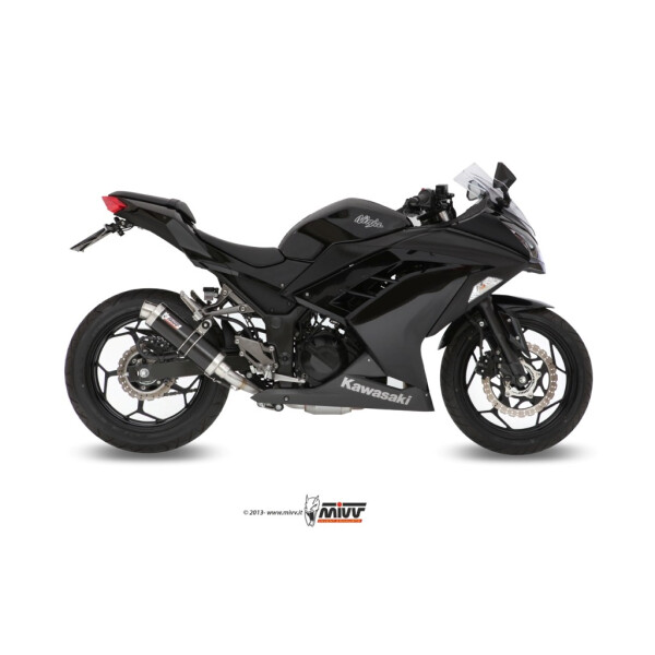 MIVV Auspuff - SLIP-ON - GP - BLACK fr KAWASAKI Z300 Bj. 2015 > 2016 - K.038.LXB