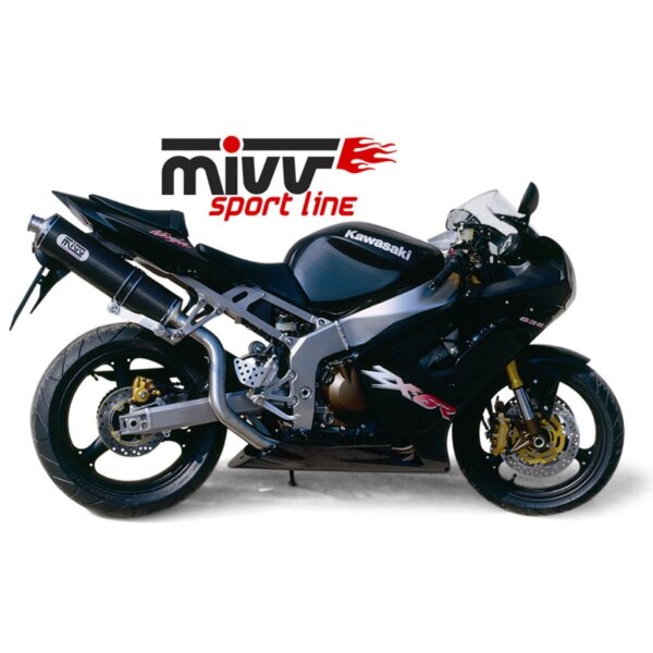 MIVV Auspuff - SLIP-ON - OVAL - CARBON fr KAWASAKI ZX-6 R 636 Bj. 2003 > 2004 - AK.009.L3