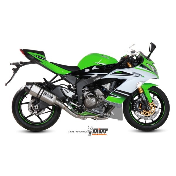 MIVV Auspuff - Komplettanlage 4x2x1 - SPEED EDGE - EDELSTAHL fr KAWASAKI ZX-6 R 636 Bj. 2013 > 2016 - X.KA.0007.SRX