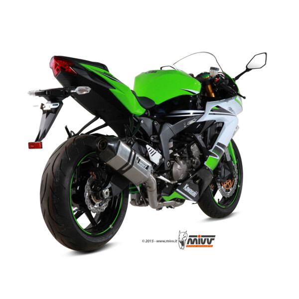 MIVV Auspuff - Komplettanlage 4x2x1 - SPEED EDGE - EDELSTAHL fr KAWASAKI ZX-6 R 636 Bj. 2013 > 2016 - X.KA.0007.SRX