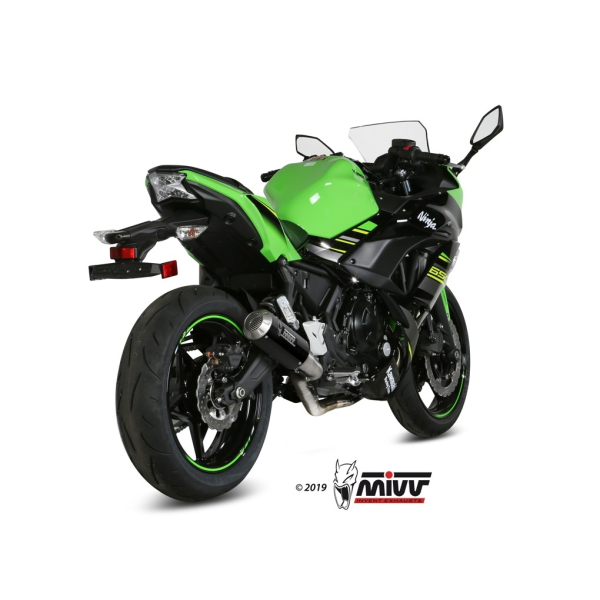 MIVV-Komplettanlage 2x1 MK3 - Carbon für KAWASAKI - Z650 BJ. 2017 > 2023 - K.044.SM3C