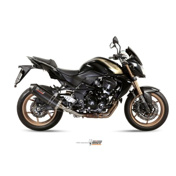 MIVV Auspuff - SLIP-ON - OVAL - EDELSTAHL fr KAWASAKI Z750 R Bj. 2011 > 2014 - K.028.LX2