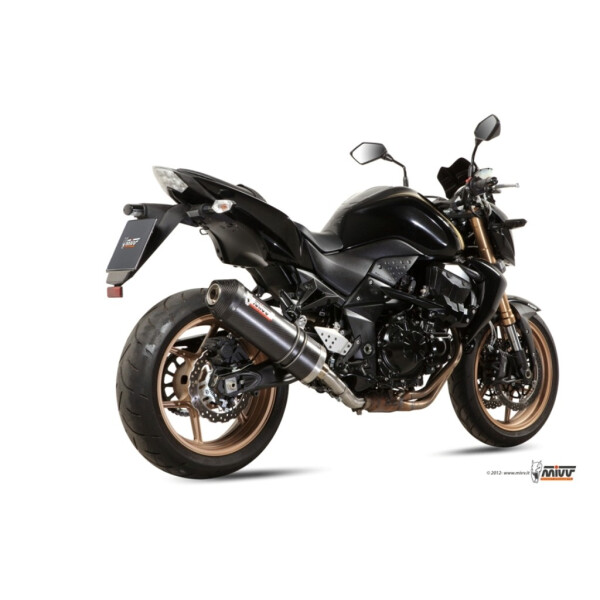 MIVV Auspuff - SLIP-ON - OVAL - EDELSTAHL fr KAWASAKI Z750 R Bj. 2011 > 2014 - K.028.LX2