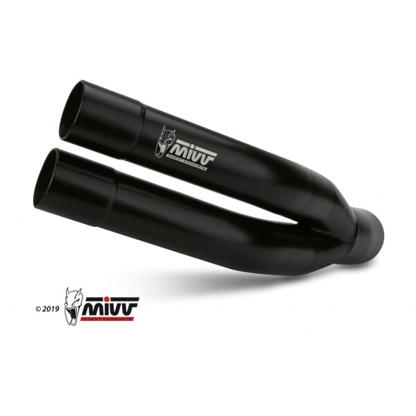 MIVV Auspuff - SLIP-ON - DOUBLE GUN - BLACK fr KAWASAKI Z900 A2 (35 KW / 70 KW) Bj. 2017 > 2023 - K.045.LDGB