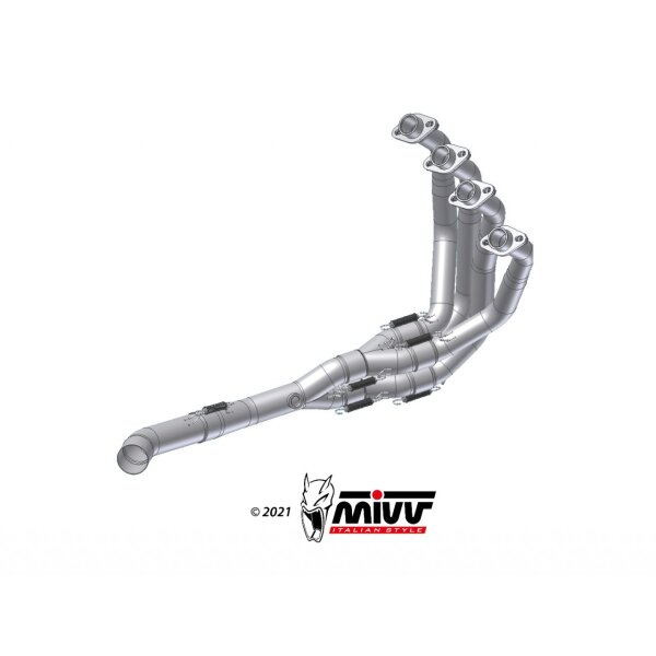 MIVV Auspuff - Kat-Ersatzrohr,-Krmmer, kompatibel mit MIVV und Original Auspuff - - - - fr KAWASAKI Z900 A2 (35 KW / 70 KW) Bj. 2017 > 2023 - K.045.C2