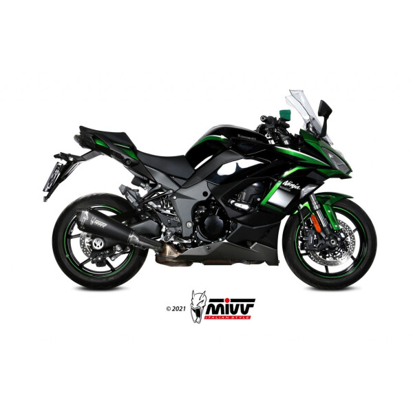 MIVV Auspuff - SLIP-ON - DELTA RACE - BLACK fr KAWASAKI NINJA 1000 SX / TOURER Bj. 2020 > 2023 - K.054.LDRB