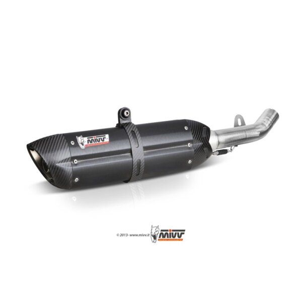 MIVV Auspuff - 2 SLIP-ON - SUONO - BLACK fr KAWASAKI Z1000 Bj. 2007 > 2009 - K.020.L9