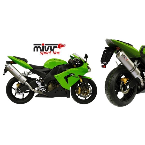 MIVV Auspuff - SLIP-ON - OVAL - CARBON fr KAWASAKI ZX-10 R Bj. 2004 > 2005 - AK.012.L3