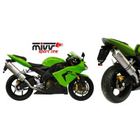 MIVV Auspuff - SLIP-ON - OVAL - EDELSTAHL fr KAWASAKI...