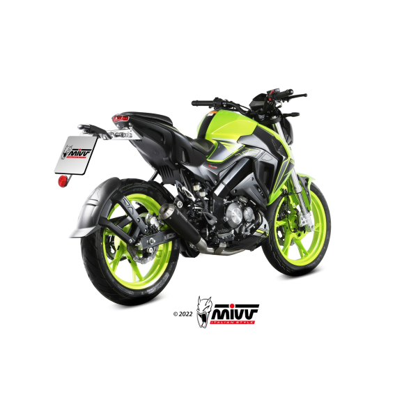 MIVV-Komplettanlage 1x1 XM1 - Edelstahl Schwarz für KEEWAY - RKF 125 BJ. 2021 > 2024 - KW.001.SC4B