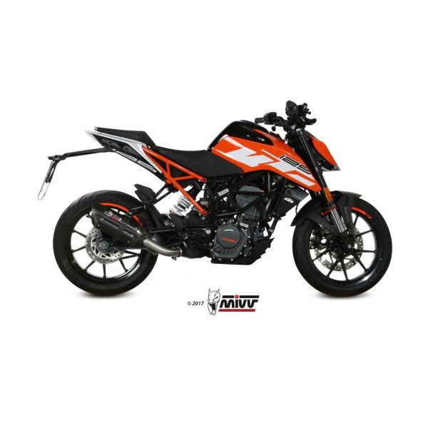 MIVV Auspuff - SLIP-ON - SUONO - BLACK fr KTM 125 DUKE Bj. 2017 > 2020 - KT.019.L9