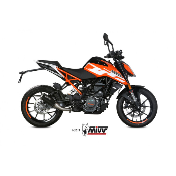 MIVV Auspuff - SLIP-ON - MK3 - BLACK fr KTM 125 DUKE Bj. 2017 > 2020 - KT.019.SM3B