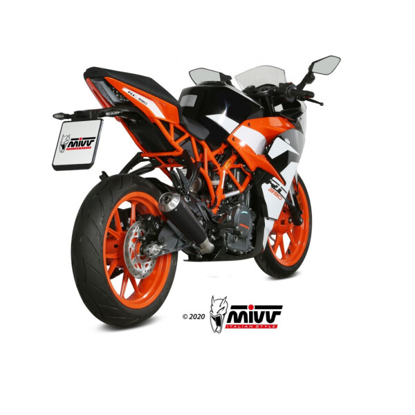 MIVV Auspuff - SLIP-ON - X-M1 - BLACK fr KTM 125 DUKE Bj. 2017 > 2020 - KT.019.LC4B