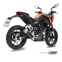 MIVV-Komplettanlage 1x1 GP - Edelstahl Schwarz für KTM - 200 DUKE BJ. 2012 > 2014 - KT.009.LXB