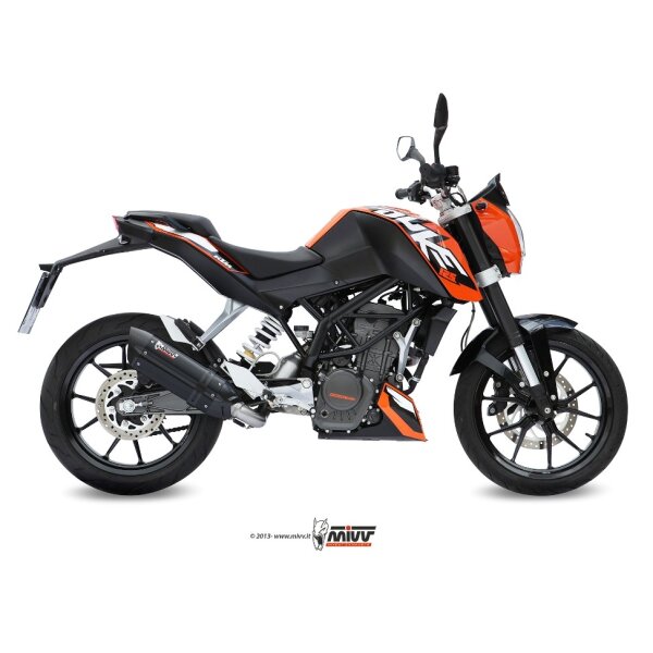 MIVV Auspuff - Komplettanlage 1x1 - SUONO - BLACK fr KTM 200 DUKE Bj. 2012 > 2014 - KT.009.L9