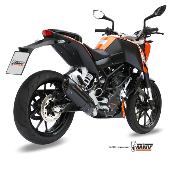 MIVV Auspuff - Komplettanlage 1x1 - SUONO - BLACK fr KTM 200 DUKE Bj. 2012 > 2014 - KT.009.L9