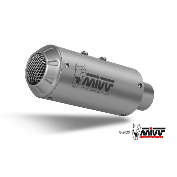 MIVV Auspuff - SLIP-ON - OVAL - TITAN mit Carbon Endkappe fr KTM 390 ADVENTURE Bj. 2020 > 2023 - KT.024.L4C