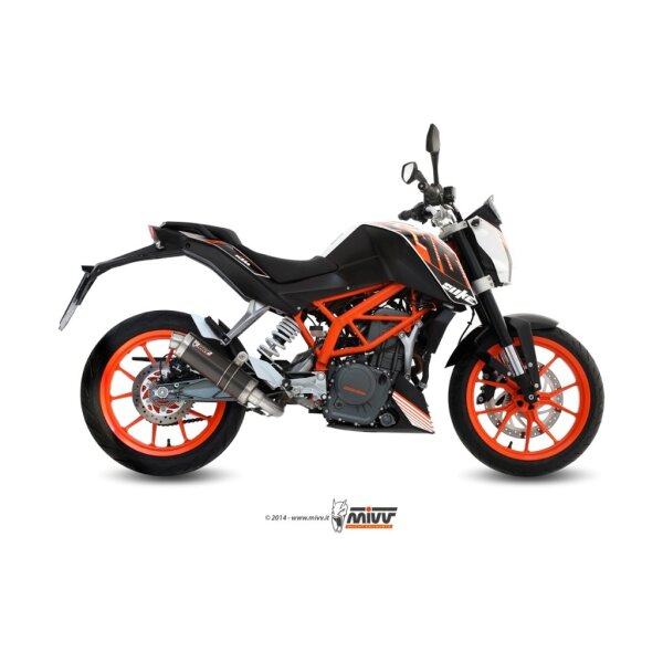 MIVV Auspuff - Komplettanlage 1x1 - GP - BLACK fr KTM 390 DUKE Bj. 2013 > 2016 - KT.012.LXB