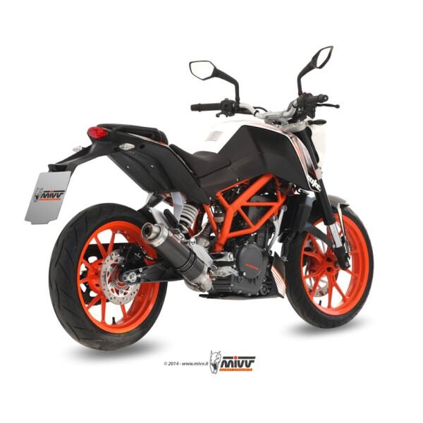 MIVV Auspuff - Komplettanlage 1x1 - GP - BLACK fr KTM 390 DUKE Bj. 2013 > 2016 - KT.012.LXB