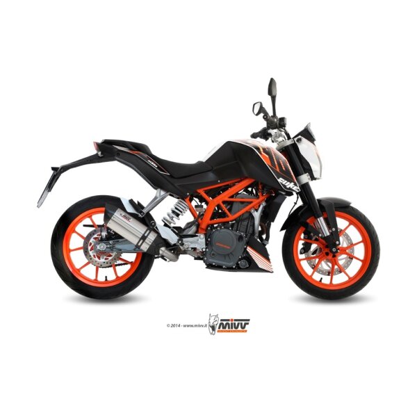 MIVV Auspuff - Komplettanlage 1x1 - SUONO - EDELSTAHL fr KTM 390 DUKE Bj. 2013 > 2016 - KT.012.L7