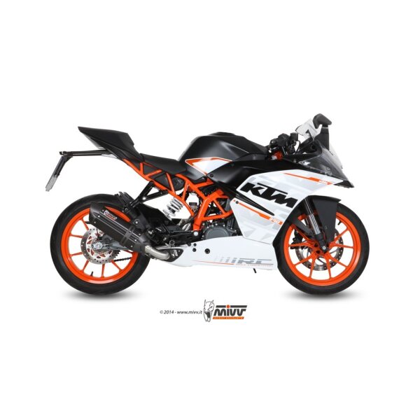 MIVV Auspuff - Komplettanlage 1x1 - SUONO - BLACK fr KTM RC 390 Bj. 2014 > 2016 - KT.015.L9