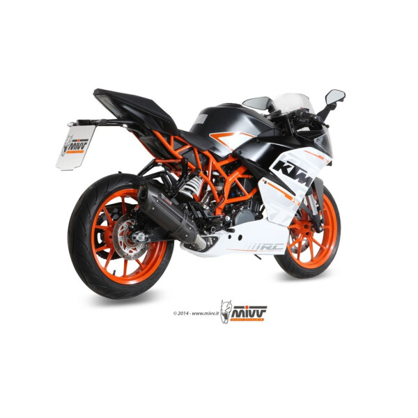MIVV Auspuff - Komplettanlage 1x1 - SUONO - BLACK fr KTM RC 390 Bj. 2014 > 2016 - KT.015.L9