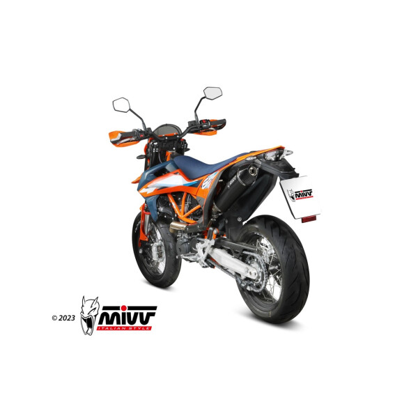 MIVV Auspuff - SLIP-ON - STR1 - BLACK fr KTM 690 SMC R Bj. 2019 > 2020 - M.KT.031.LXBC