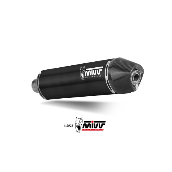MIVV Auspuff - SLIP-ON - STR1 - BLACK fr KTM 690 SMC R Bj. 2019 > 2020 - M.KT.031.LXBC