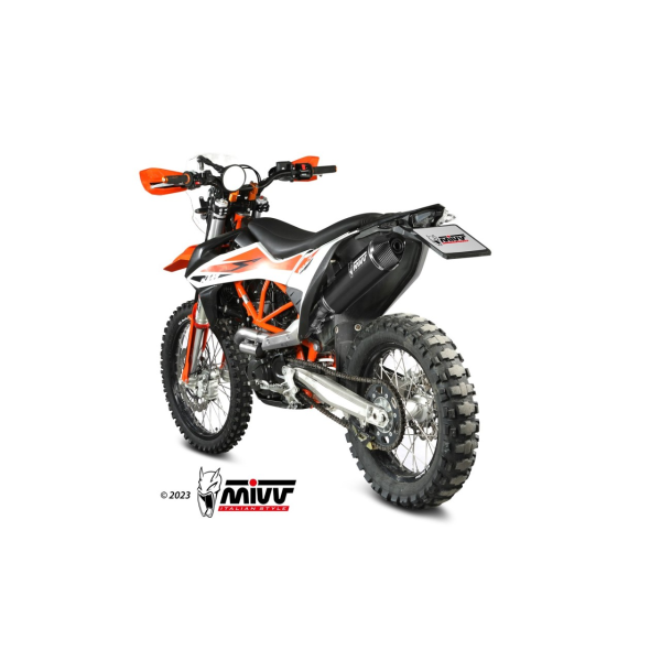 MIVV-SLIP-ON STR1 - Edelstahl Schwarz für KTM - 690 SMC R BJ. 2019 > 2020 - M.KT.031.LXBC