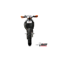 MIVV-SLIP-ON STR1 - Edelstahl Schwarz für KTM - 690 SMC R BJ. 2019 > 2020 - M.KT.031.LXBC