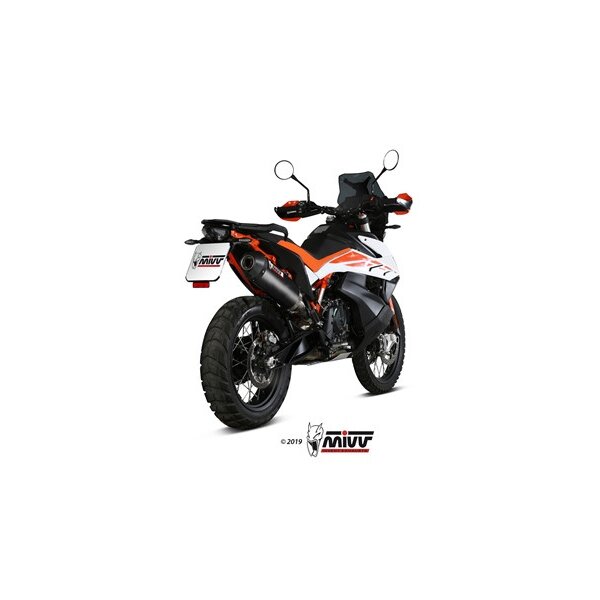 MIVV Auspuff - SLIP-ON - OVAL - CARBON mit Carbon Endkappe fr KTM 790 ADVENTURE / R Bj. 2019 > 2020 - KT.021.LEC