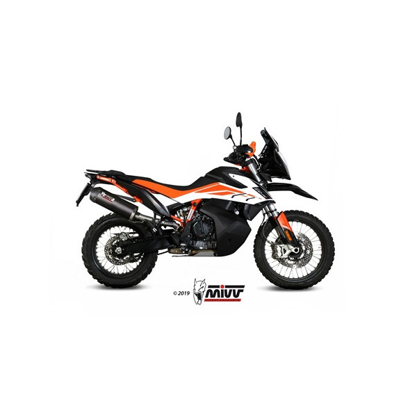 MIVV Auspuff - SLIP-ON - OVAL - CARBON mit Carbon Endkappe fr KTM 790 ADVENTURE / R Bj. 2019 > 2020 - KT.021.LEC