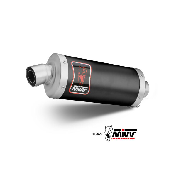 MIVV Auspuff - SLIP-ON - DAKAR - BLACK fr KTM 790 ADVENTURE / R Bj. 2019 > 2020 - KT.021.LEKB