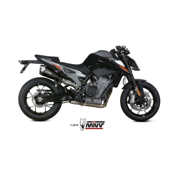 MIVV Auspuff - SLIP-ON - DELTA RACE - BLACK fr KTM 790 DUKE Bj. 2018 > 2020 - KT.020.LDRB