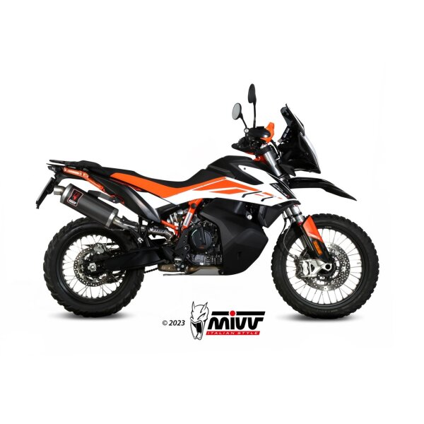MIVV Auspuff - SLIP-ON - DAKAR - BLACK fr KTM 890 ADVENTURE / R Bj. 2020 > 2023 - KT.021.LEKB