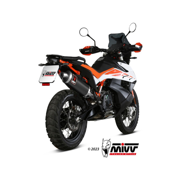 MIVV Auspuff - SLIP-ON - DAKAR - BLACK fr KTM 890 ADVENTURE / R Bj. 2020 > 2023 - KT.021.LEKB