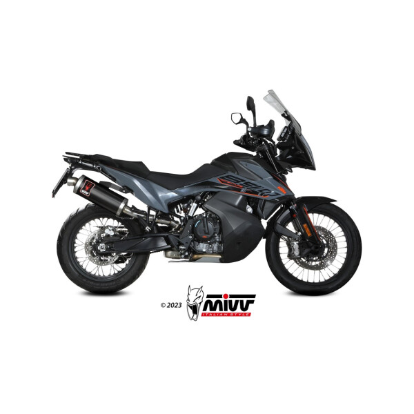 MIVV Auspuff - SLIP-ON - DAKAR - BLACK fr KTM 890 ADVENTURE / R Bj. 2020 > 2023 - KT.021.LEKB