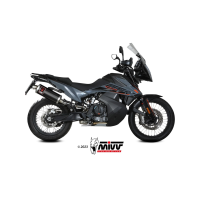 MIVV-SLIP-ON DAKAR - Edelstahl Schwarz für KTM - 890 ADVENTURE / R BJ. 2020 > 2025 - KT.021.LEKB