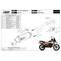 MIVV-SLIP-ON SPEED EDGE - Edelstahl für KTM - 890 ADVENTURE / R BJ. 2020 > 2025 - KT.021.LRX