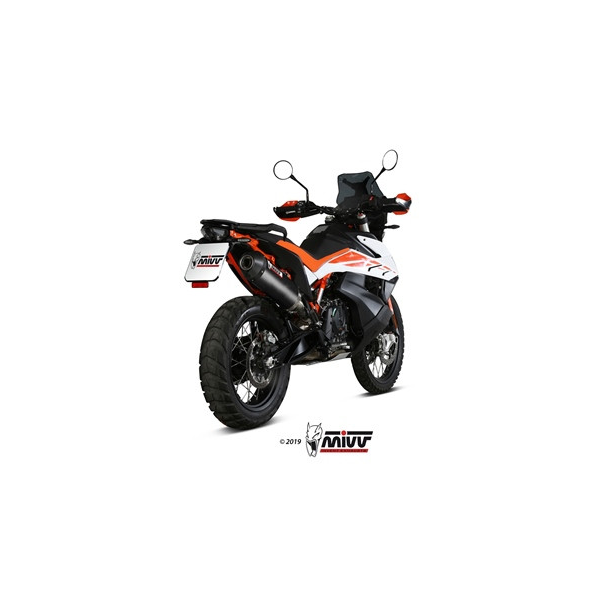 MIVV-SLIP-ON OVAL - Carbon mit Carbon Endkappe für KTM - 890 SMT BJ. 2023 > 2024 - KT.021.LEC