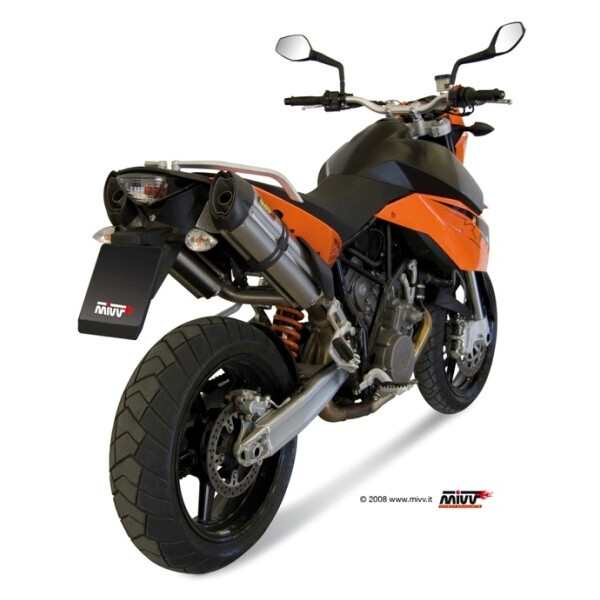 MIVV Auspuff - 2 BOLT-ON - SUONO - EDELSTAHL fr KTM 990 SUPERMOTO R Bj. 2007 > 2013 - KT.005.L7