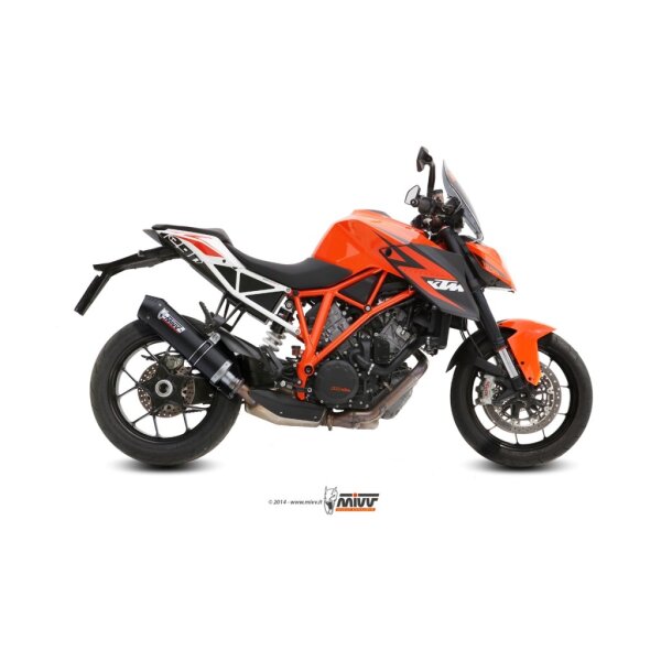 MIVV Auspuff - SLIP-ON - OVAL - CARBON mit Carbon Endkappe fr KTM 1290 SUPERDUKE Bj. 2014 > 2019 - KT.014.L3C