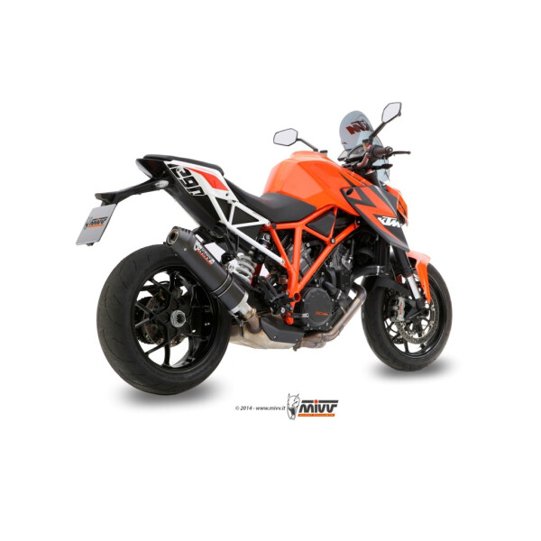 MIVV Auspuff - SLIP-ON - OVAL - CARBON mit Carbon Endkappe fr KTM 1290 SUPERDUKE Bj. 2014 > 2019 - KT.014.L3C