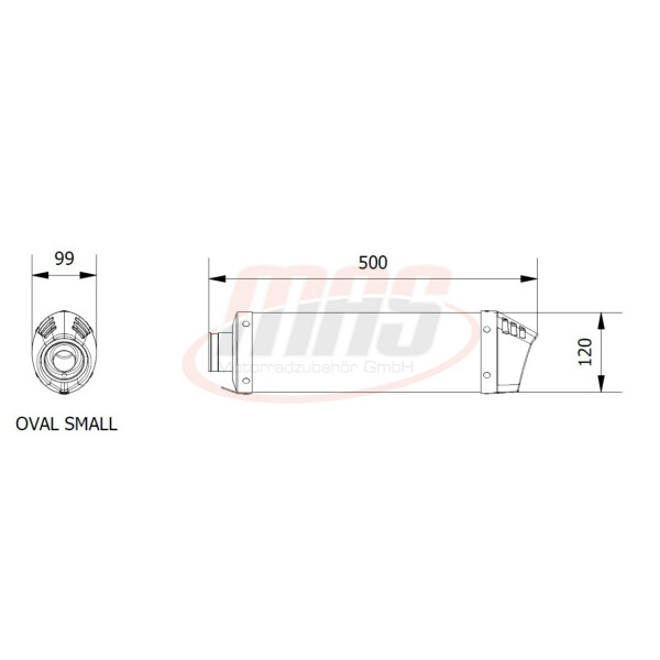 MIVV Auspuff - SLIP-ON - OVAL - CARBON mit Carbon Endkappe für KTM 1290 SUPERDUKE Bj. 2014 > 2019 - KT.014.L3C