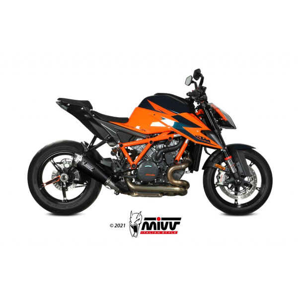 MIVV Auspuff - SLIP-ON - DELTA RACE - CARBON fr KTM 1290 SUPERDUKE R / EVO Bj. 2020 > 2023 - KT.026.LDRC
